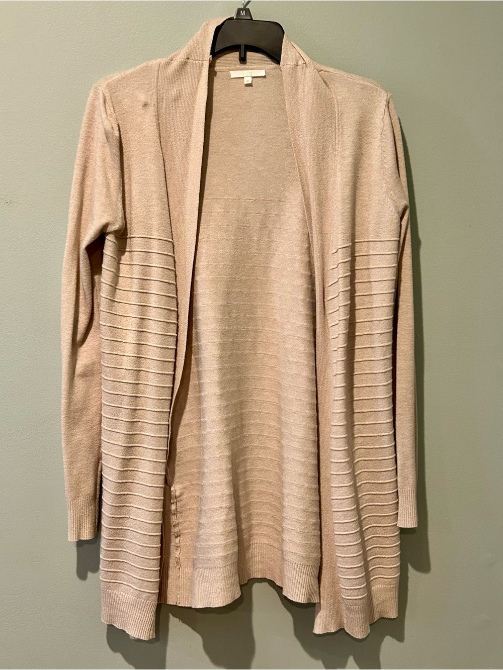 Laju Armanda Ribbed Cardigan Beige Size Small